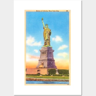 Statue of Liberty, NYC postcard Posters and Art